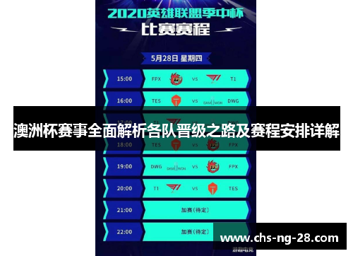 澳洲杯赛事全面解析各队晋级之路及赛程安排详解 澳洲杯赛事全面解析各队晋级之路及赛程安排详解